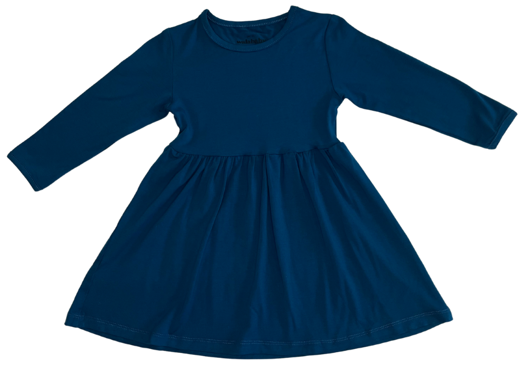 UPF 50+ Bamboo Kids Dress Peacock