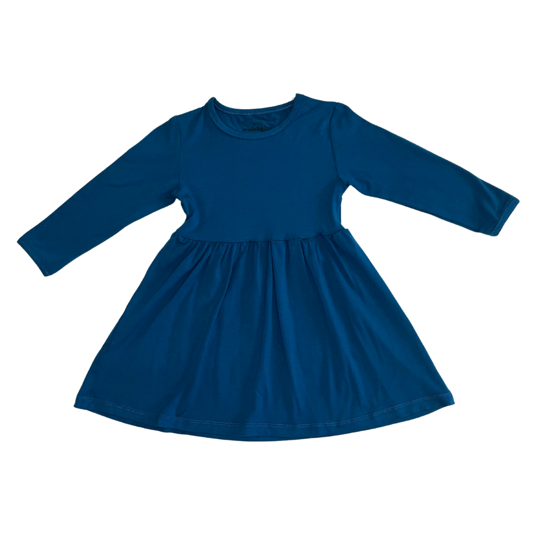 UPF 50+ Bamboo Kids Dress Peacock